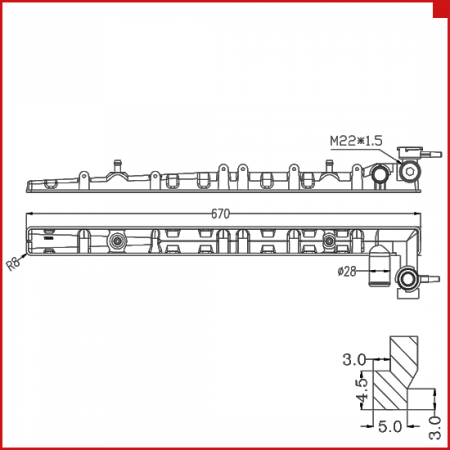 Бачок радиатора Nissan 100Nx, 200Sx, Almera, Primera, Sunny 2855