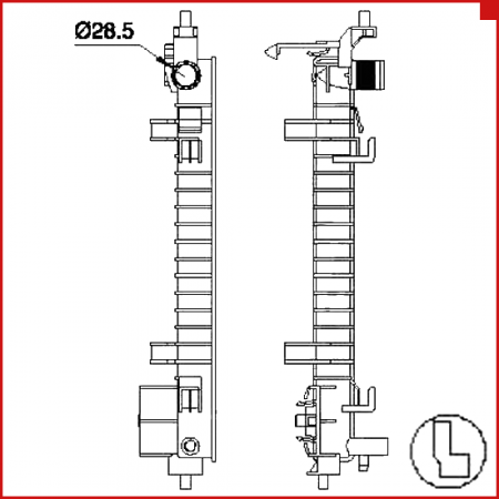 Бачок радиатора Nissan Sunny 3057